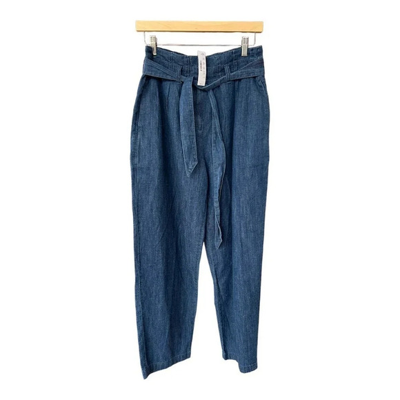 NWT J. Crew Women's Chambray Paperbag Jeans Size 2 - Picture 2 of 7